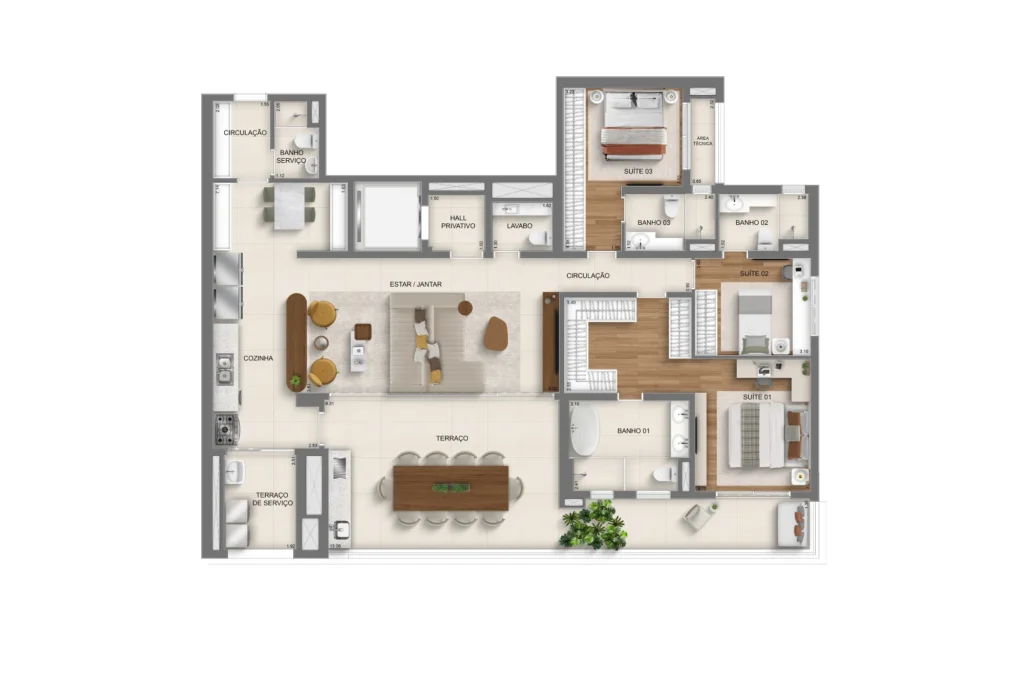 Monã Anália 191m 3 suítes + terraço gourmet