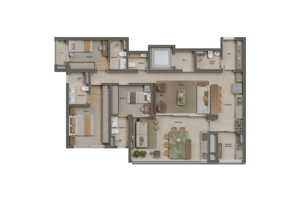 Monã Anália 132m 3 suítes + terraço gourmet