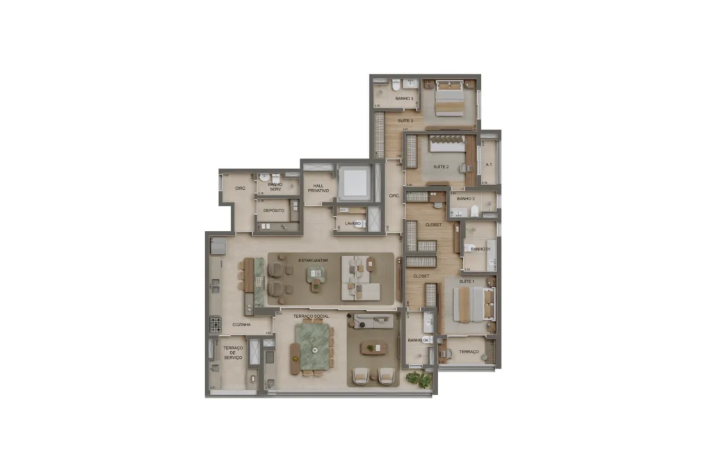 Monã Anália 191m 3 suítes + terraço gourmet